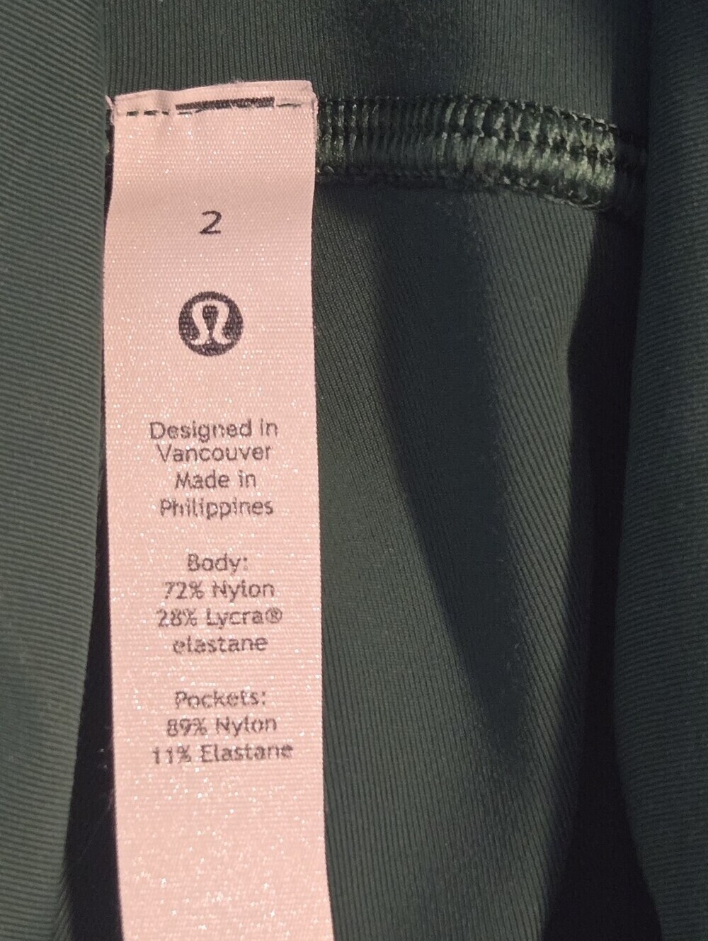 Lululemon Womens Everglade Green Yoga Pilates Running Power Thru 25" Leggings 2 - Picture 7 of 8